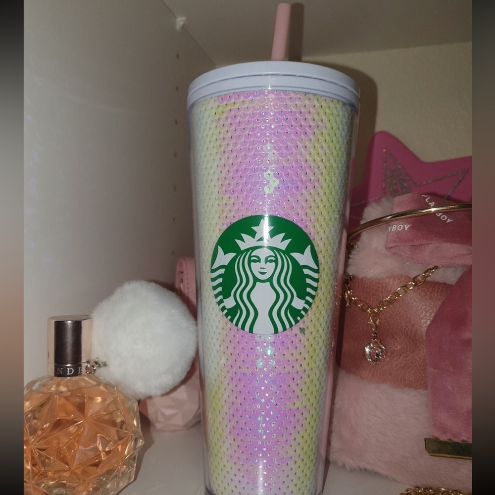 New Starbucks Pink Bling Tumbler